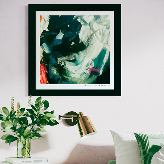 My New Band. Melancholy Rage Lemonade – limited edition abstract art print for midlife women by Le Paused.