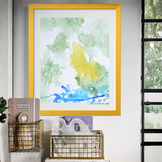 Shhhh Don't Wake The Cortisol – limited edition abstract art print for midlife women by Le Paused.