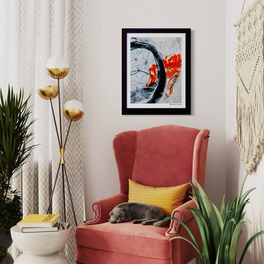 Limited edition fine art print titled 'My Rage Is My Rigor', elegant from afar and honest up close.