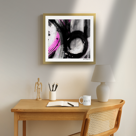 Zero Fucks Zone – limited edition abstract art print for midlife women by Le Paused.