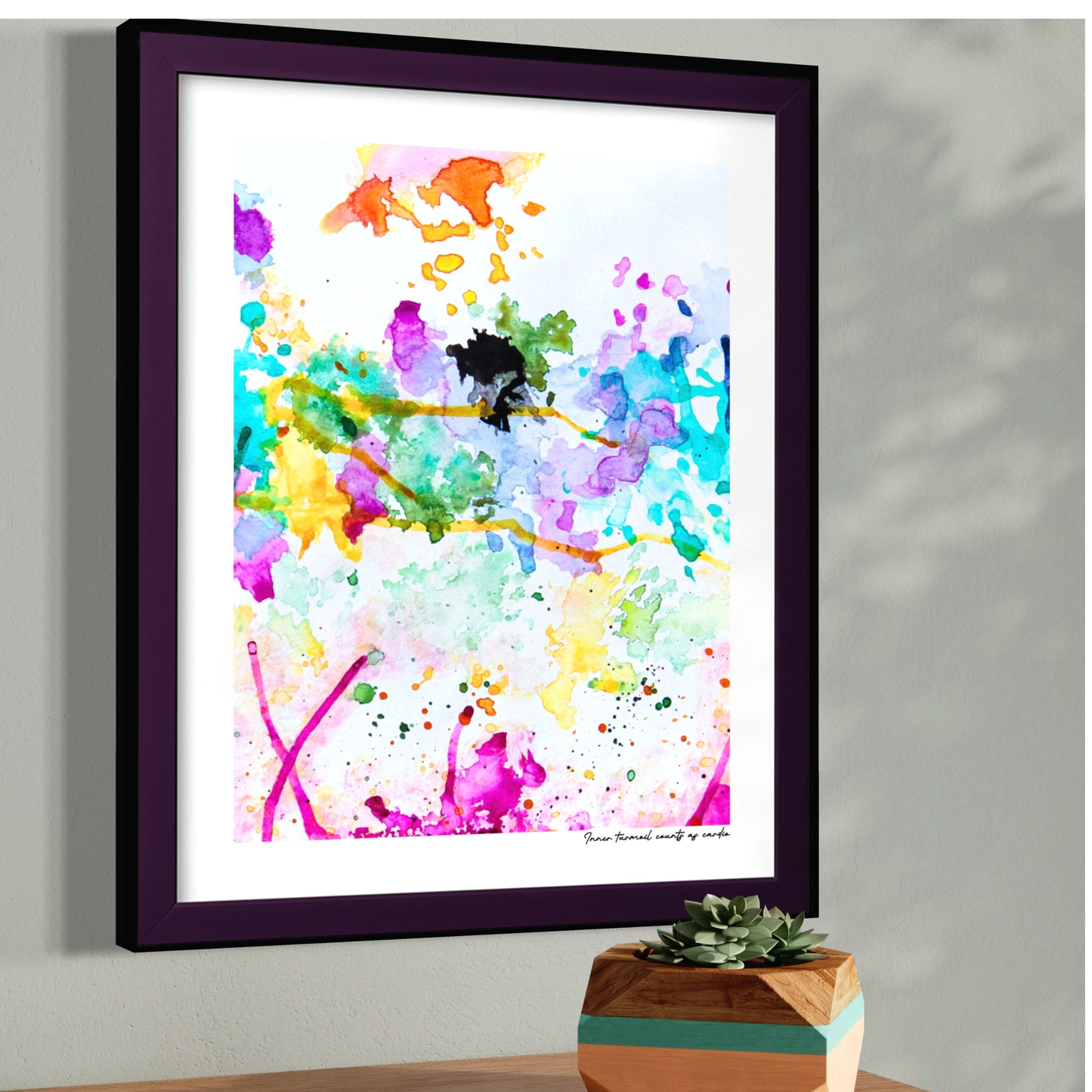 Inner Turmoil Counts as Cardio – limited edition abstract art print for midlife women by Le Paused.