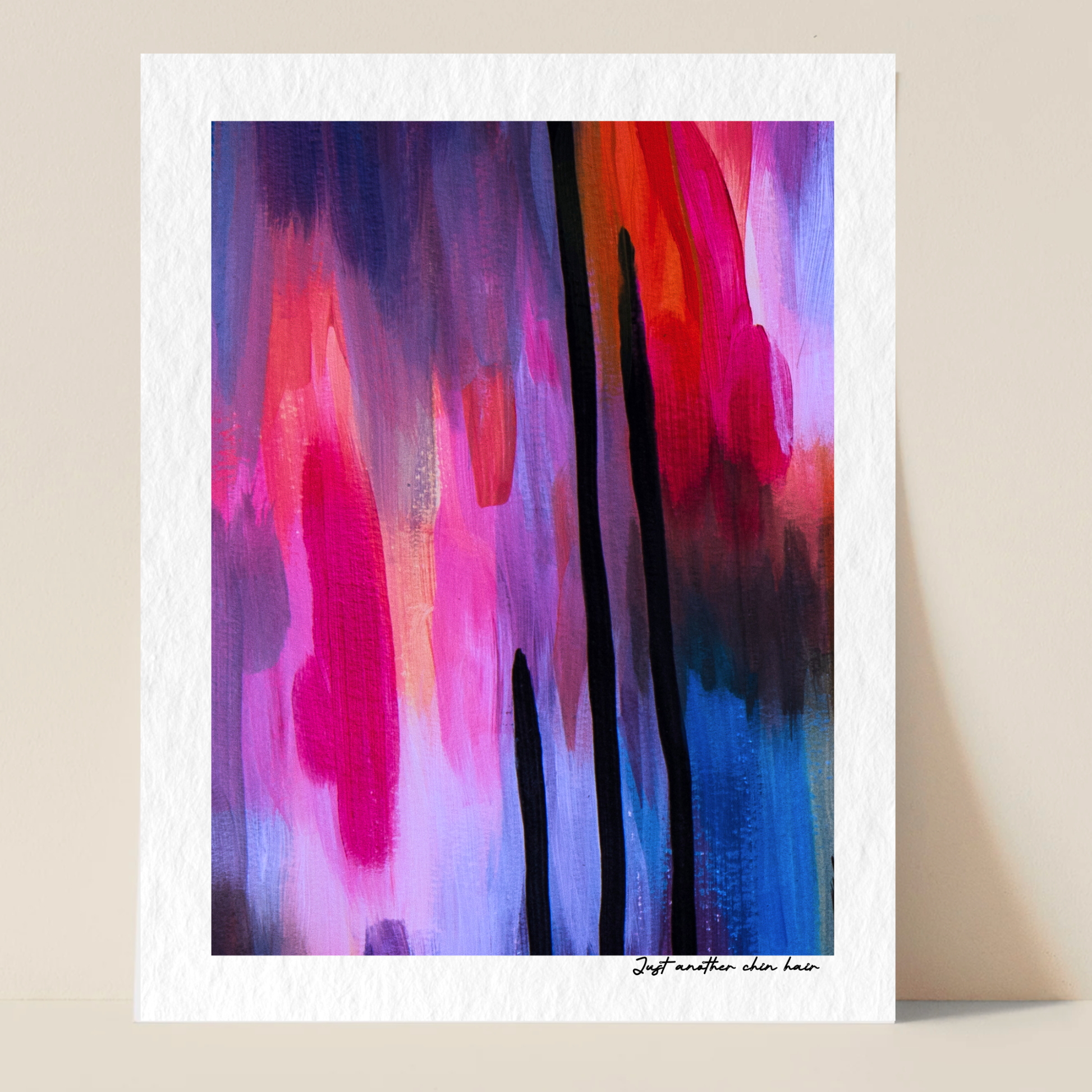 Just Another Chin Hair – limited edition abstract art print for midlife women by Le Paused.
