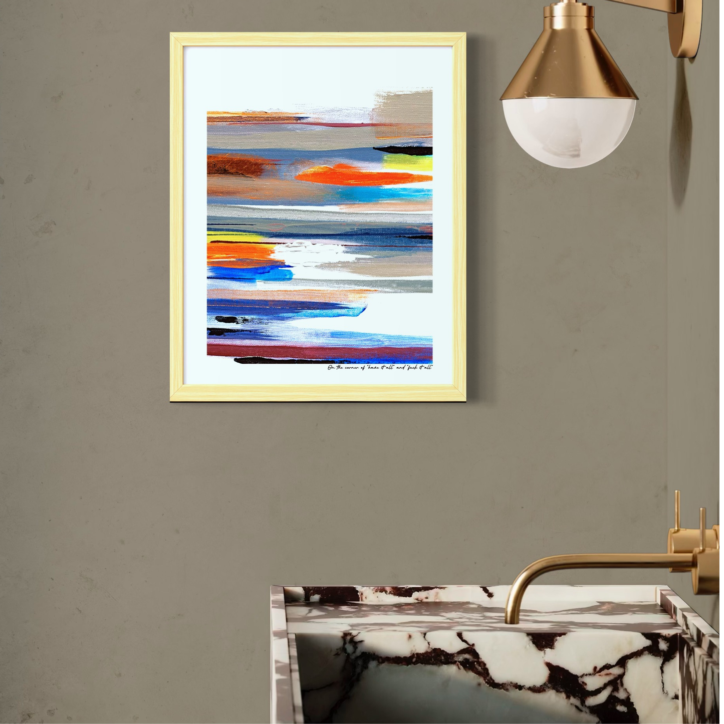 On the Corner of Have It All and Fuck It All – limited edition abstract art print for midlife women by Le Paused.