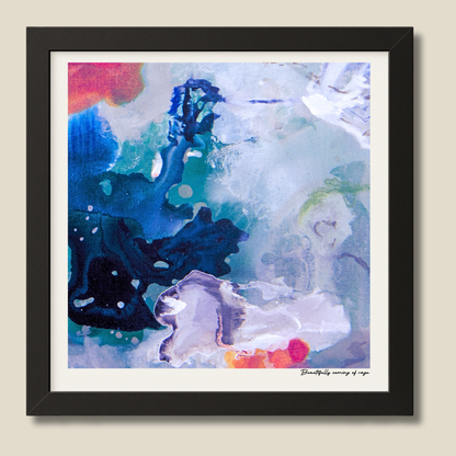 Beautifully Coming of Rage – limited edition abstract art print for midlife women by Le Paused.