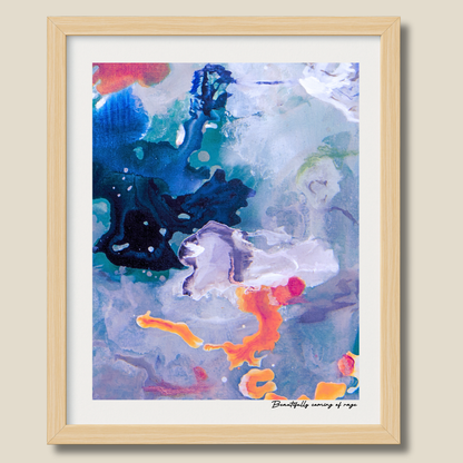Beautifully Coming of Rage – limited edition abstract art print for midlife women by Le Paused.