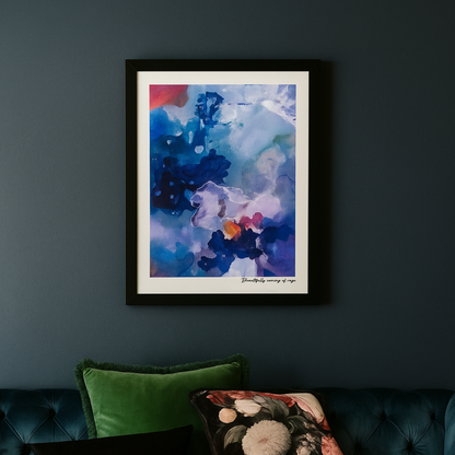 Beautifully Coming of Rage – limited edition abstract art print for midlife women by Le Paused.