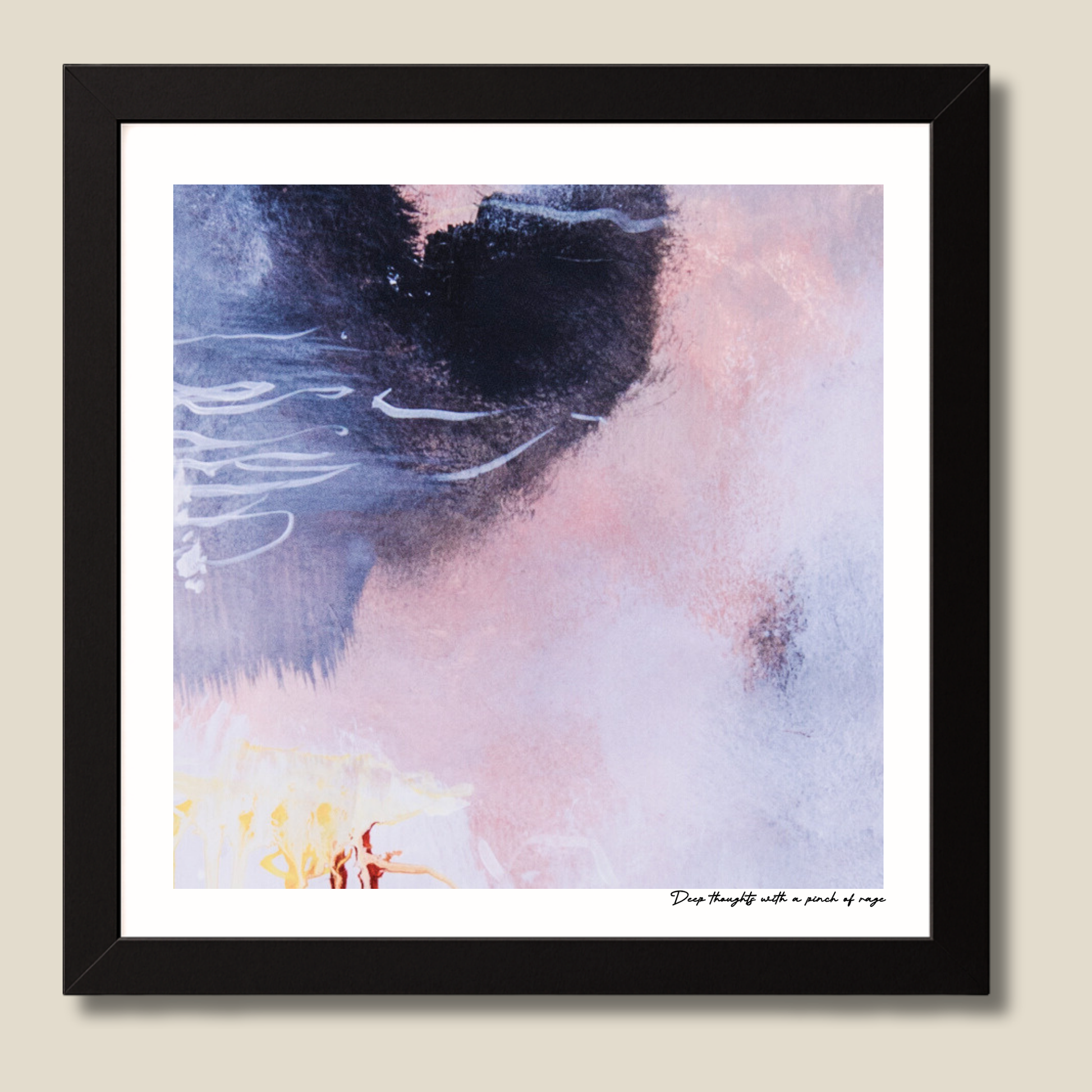 Deep Thoughts With a Pinch Of Rage – limited edition abstract art print for midlife women by Le Paused.