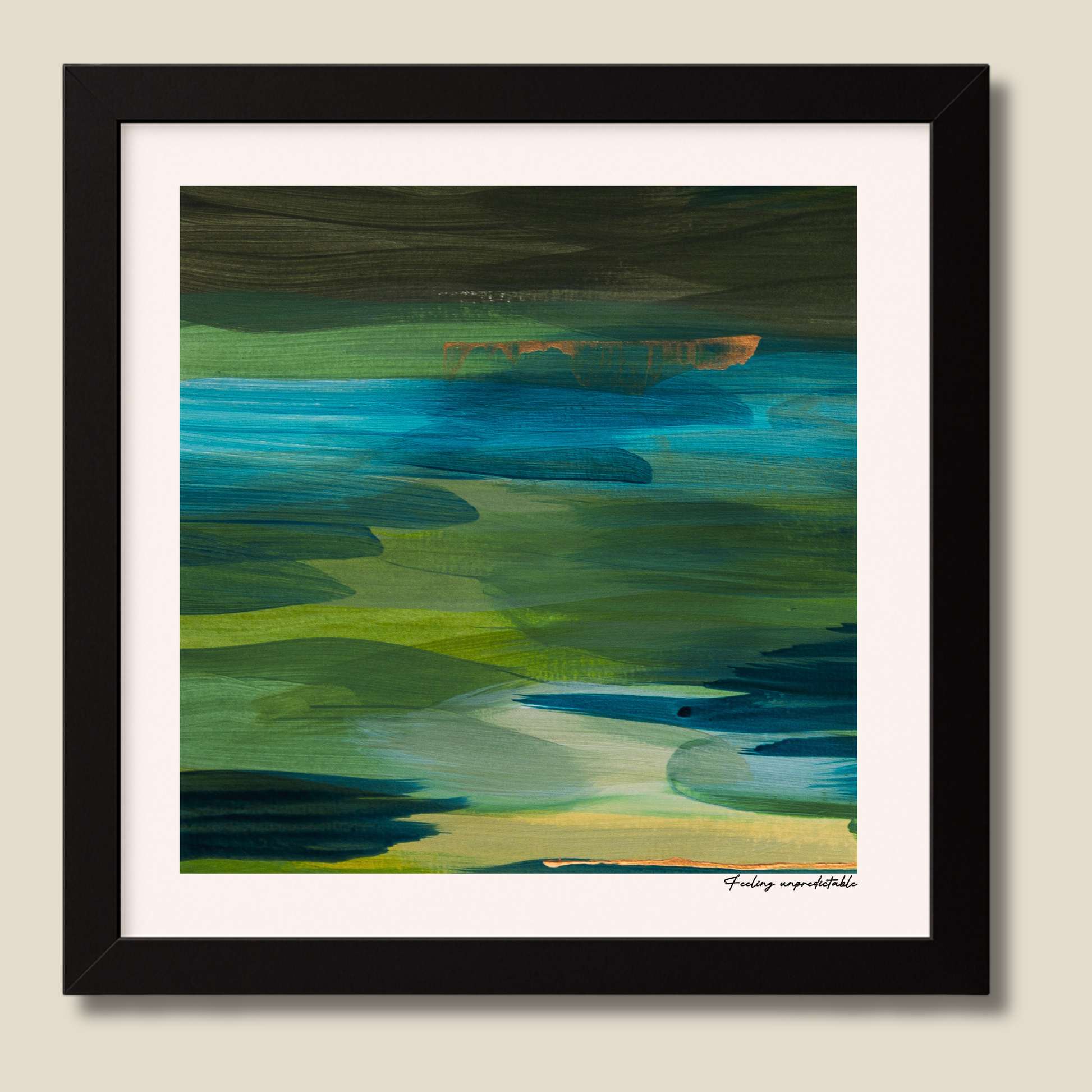 Feeling Unpredictable – limited edition abstract art print for midlife women by Le Paused.