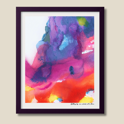 Getting By One Exhale at a Time – limited edition abstract art print for midlife women by Le Paused.