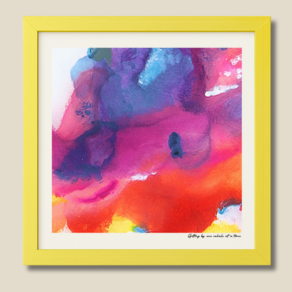 Getting By One Exhale at a Time – limited edition abstract art print for midlife women by Le Paused.