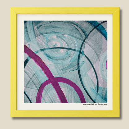 Hips and Thighs Are The New Prize – limited edition abstract art print for midlife women by Le Paused.