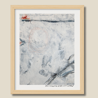 How Many Grams of WTF Do I Need Today? – limited edition abstract art print for midlife women by Le Paused.