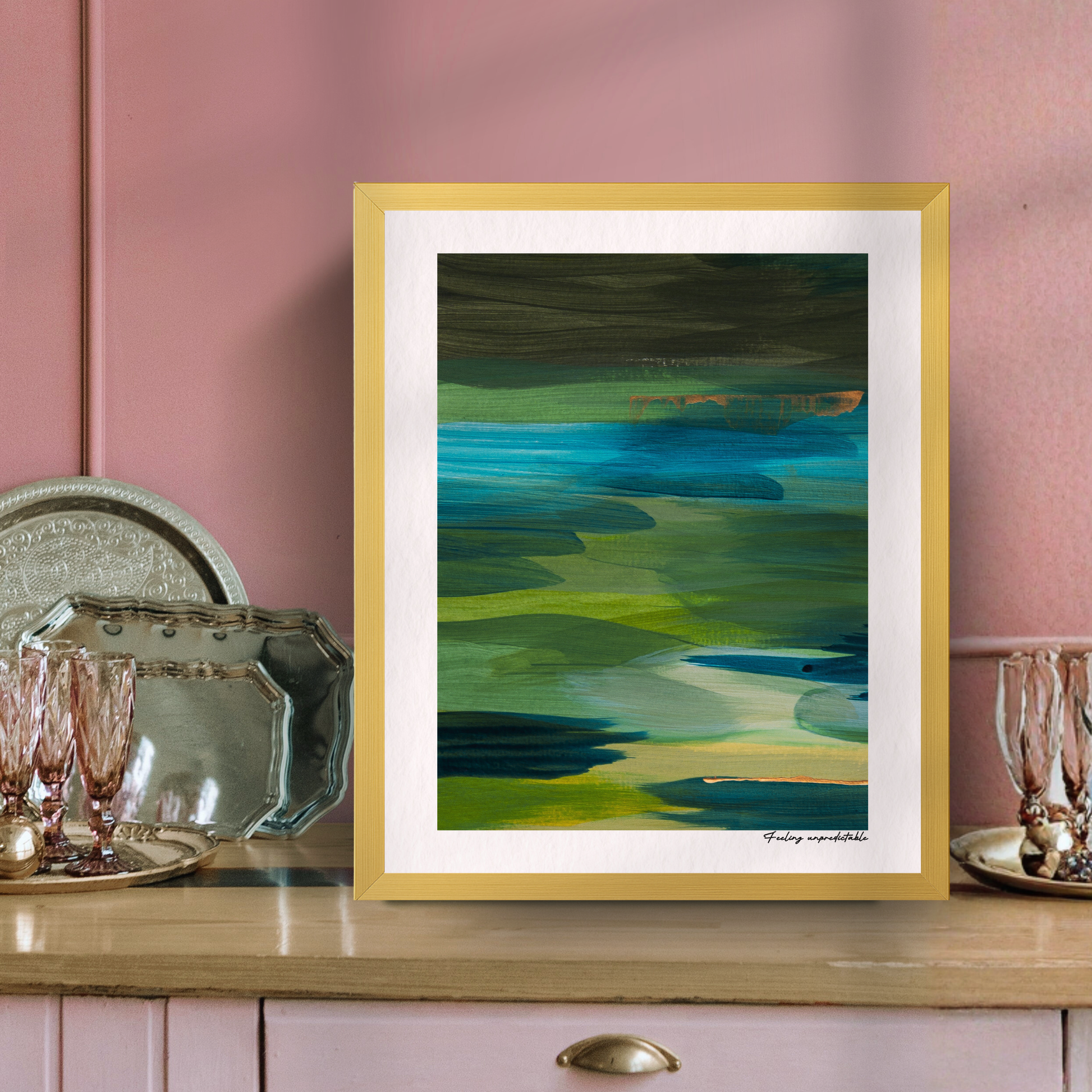 Feeling Unpredictable – limited edition abstract art print for midlife women by Le Paused.