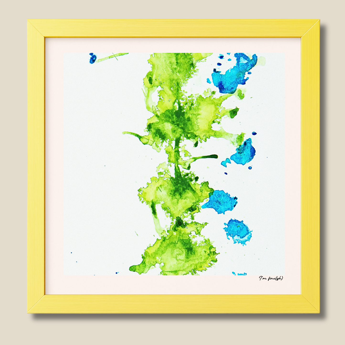 I'm Fine (ish) – limited edition abstract art print for midlife women by Le Paused.