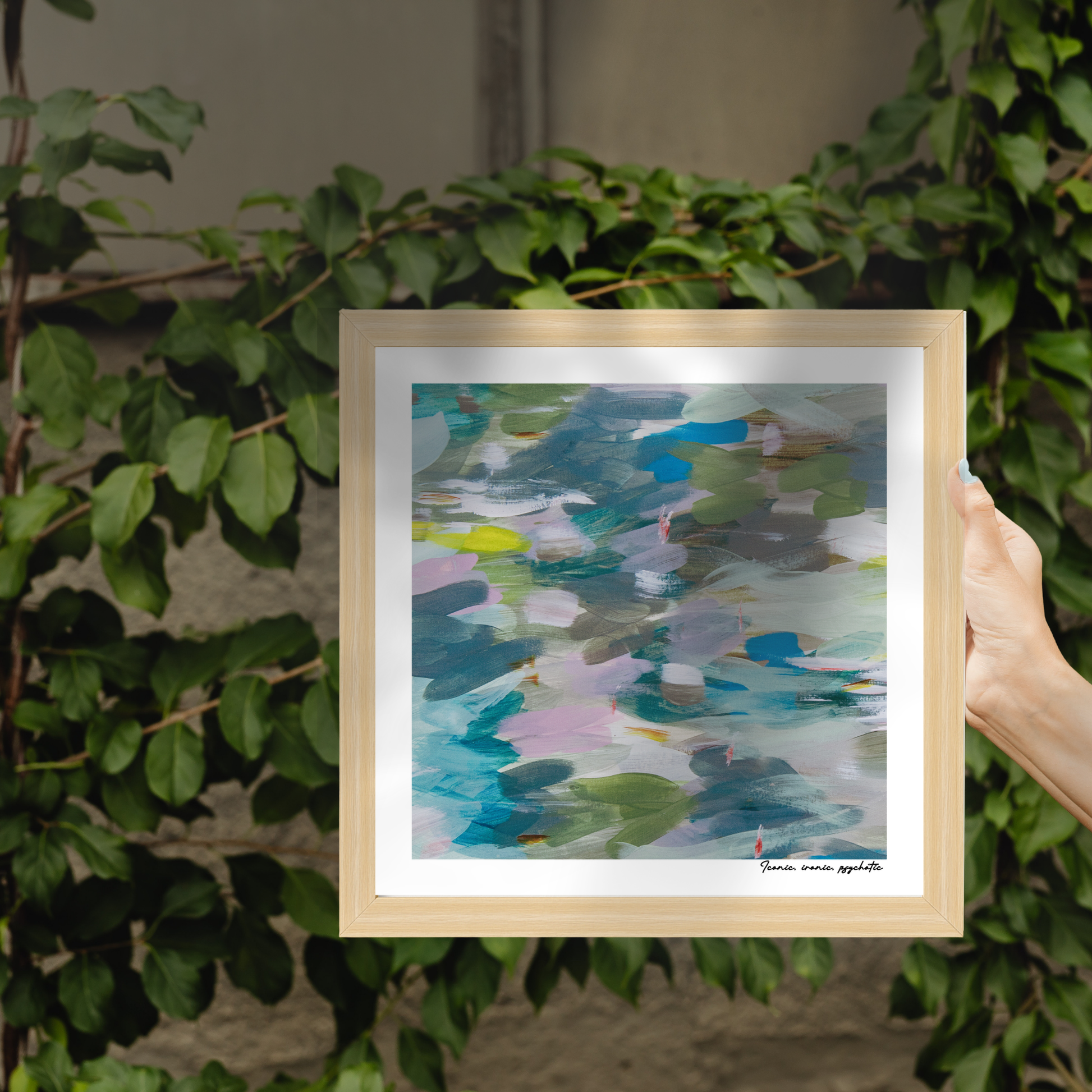 Iconic, Ironic, Psychotic. – limited edition abstract art print for midlife women by Le Paused.