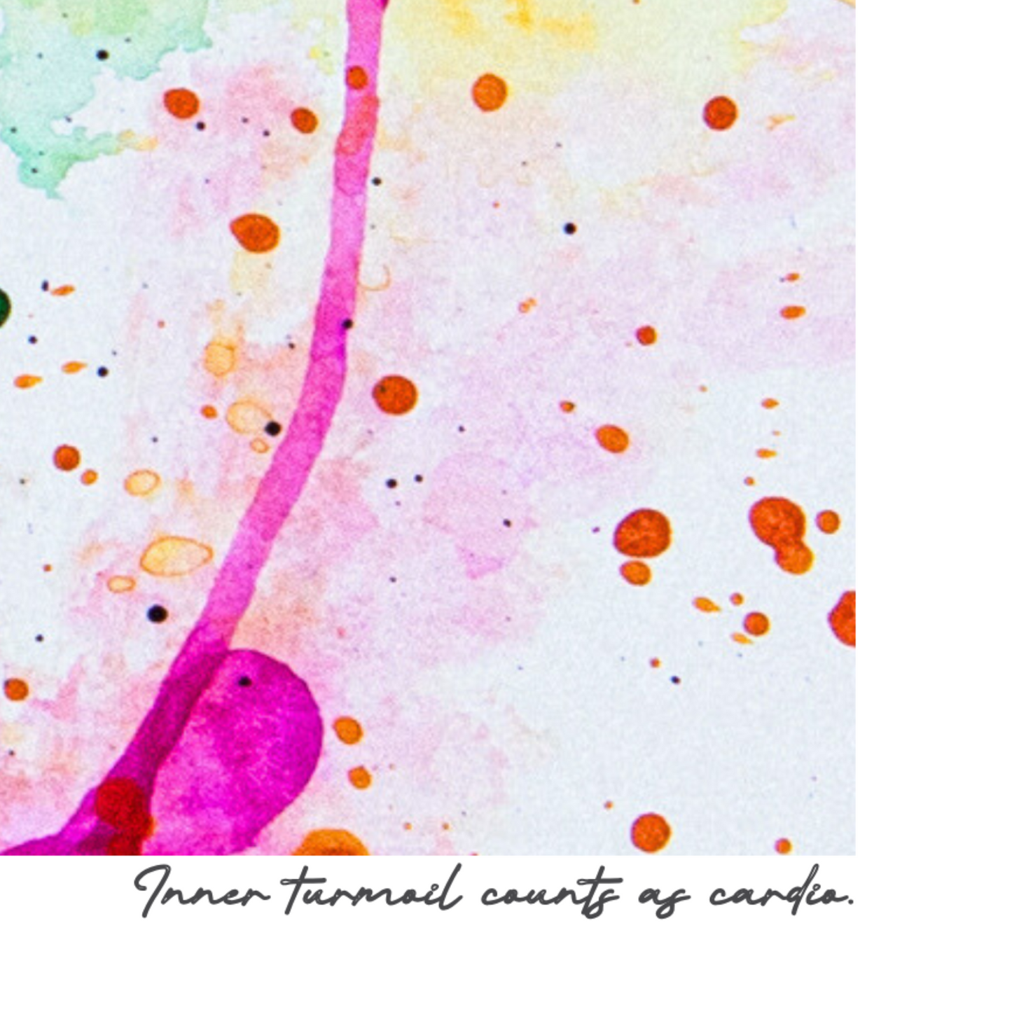 Colorful abstract design with text on a white background