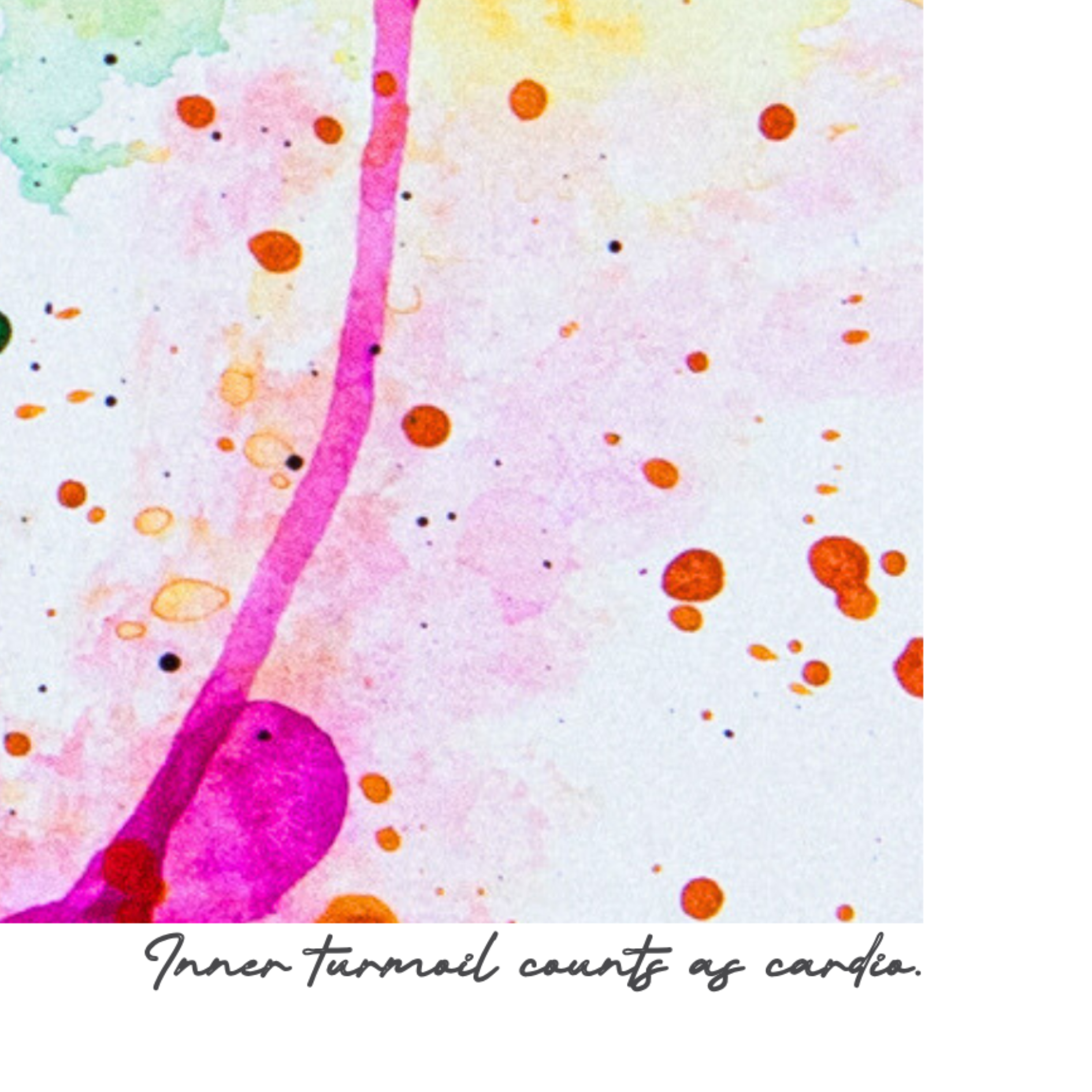 Colorful abstract design with text on a white background