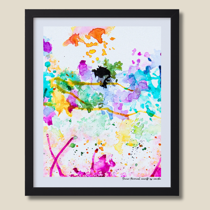 Inner Turmoil Counts as Cardio – limited edition abstract art print for midlife women by Le Paused.