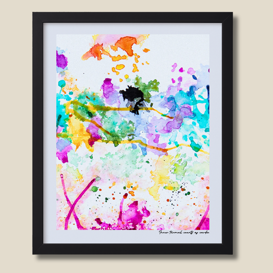 Inner Turmoil Counts as Cardio – limited edition abstract art print for midlife women by Le Paused.