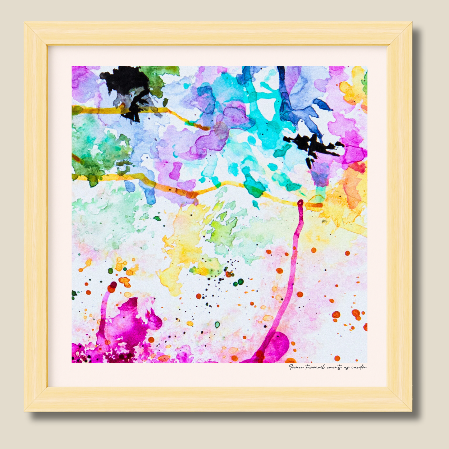 Inner Turmoil Counts as Cardio – limited edition abstract art print for midlife women by Le Paused.