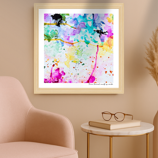 Inner Turmoil Counts as Cardio – limited edition abstract art print for midlife women by Le Paused.