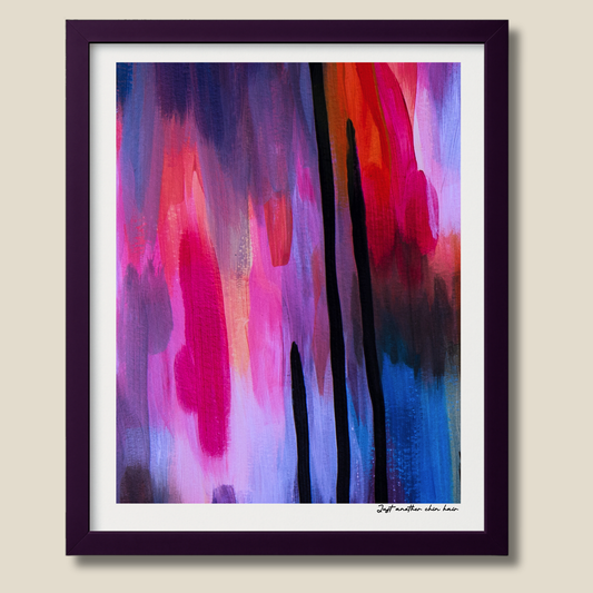 Just Another Chin Hair – limited edition abstract art print for midlife women by Le Paused.