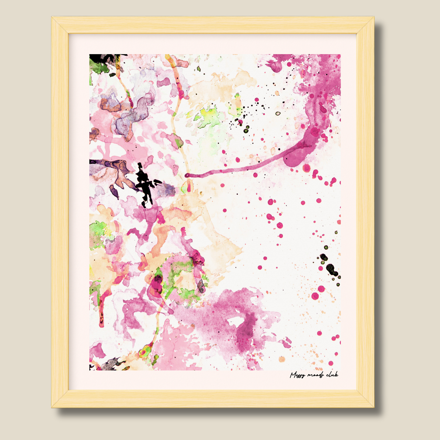 Messy Moods Club – limited edition abstract art print for midlife women by Le Paused.