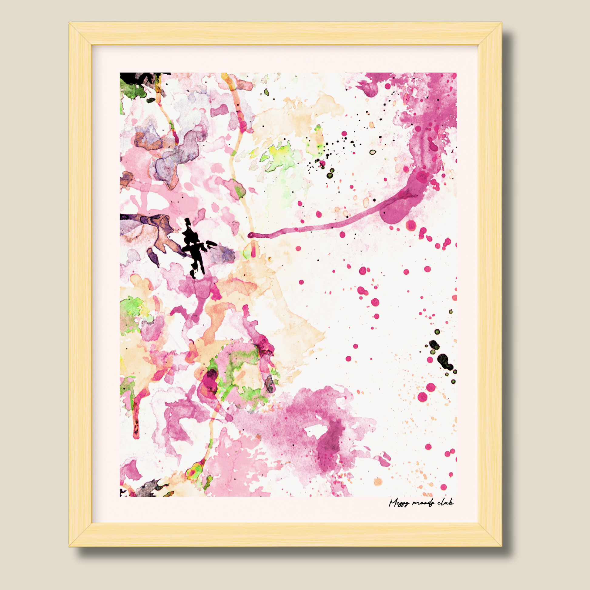 Messy Moods Club – limited edition abstract art print for midlife women by Le Paused.