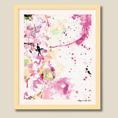 Messy Moods Club – limited edition abstract art print for midlife women by Le Paused.