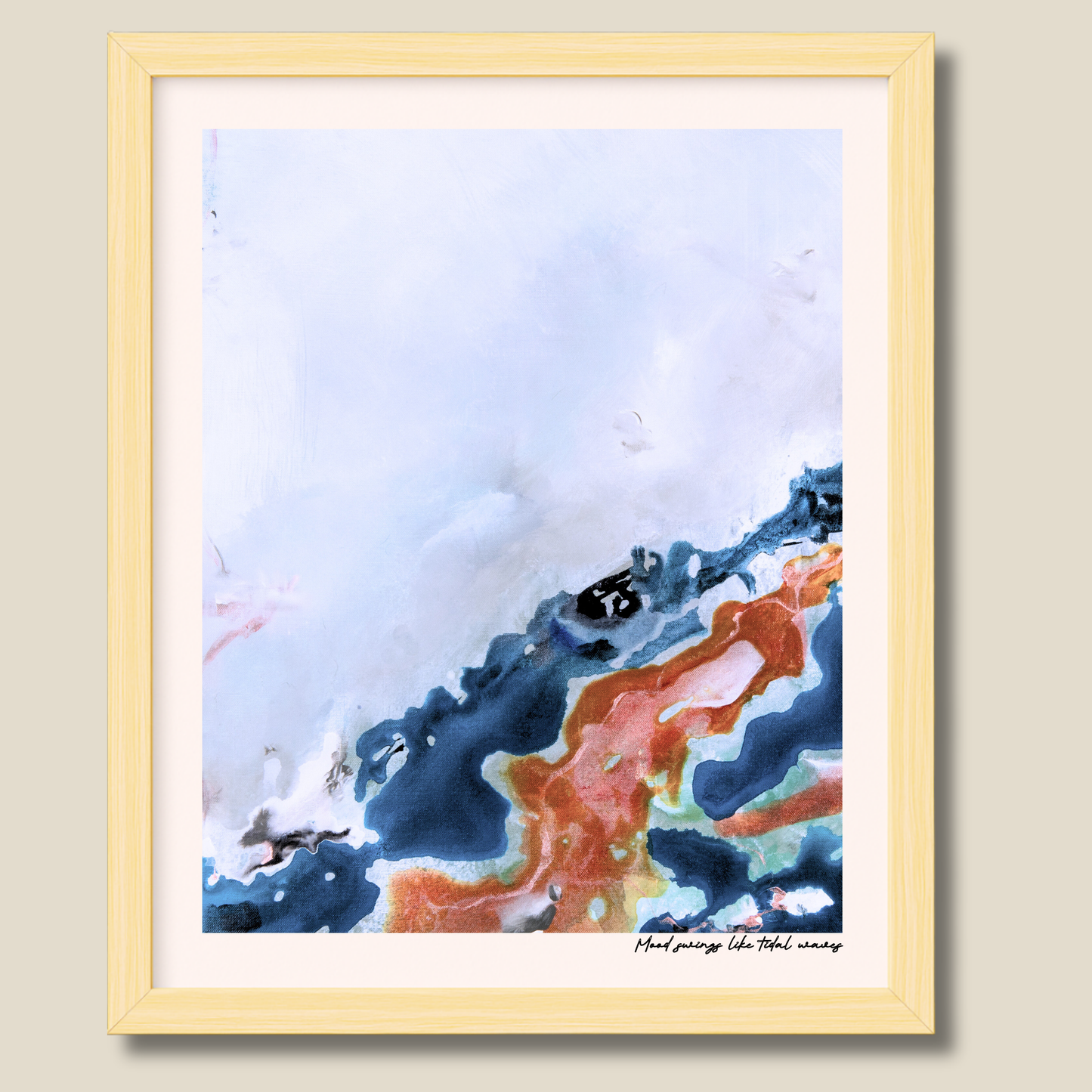 Mood Swings Like Tidal Waves – limited edition abstract art print for midlife women by Le Paused.