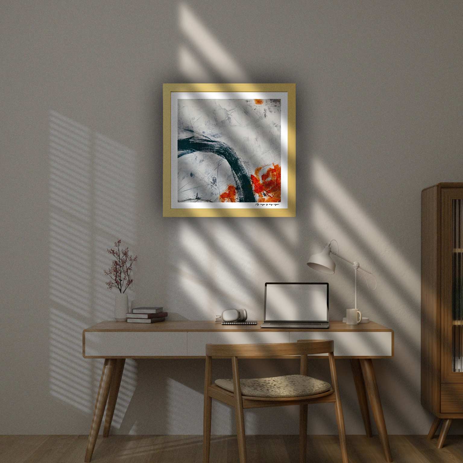 My Rage Is My Rigor – limited edition abstract art print for midlife women by Le Paused.