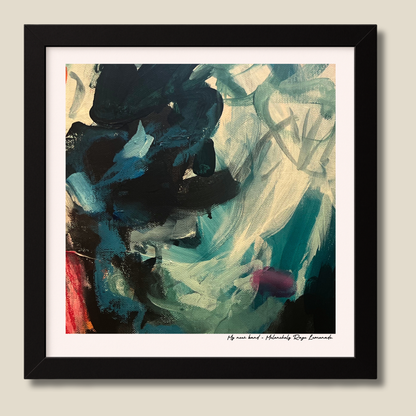 My New Band. Melancholy Rage Lemonade – limited edition abstract art print for midlife women by Le Paused.