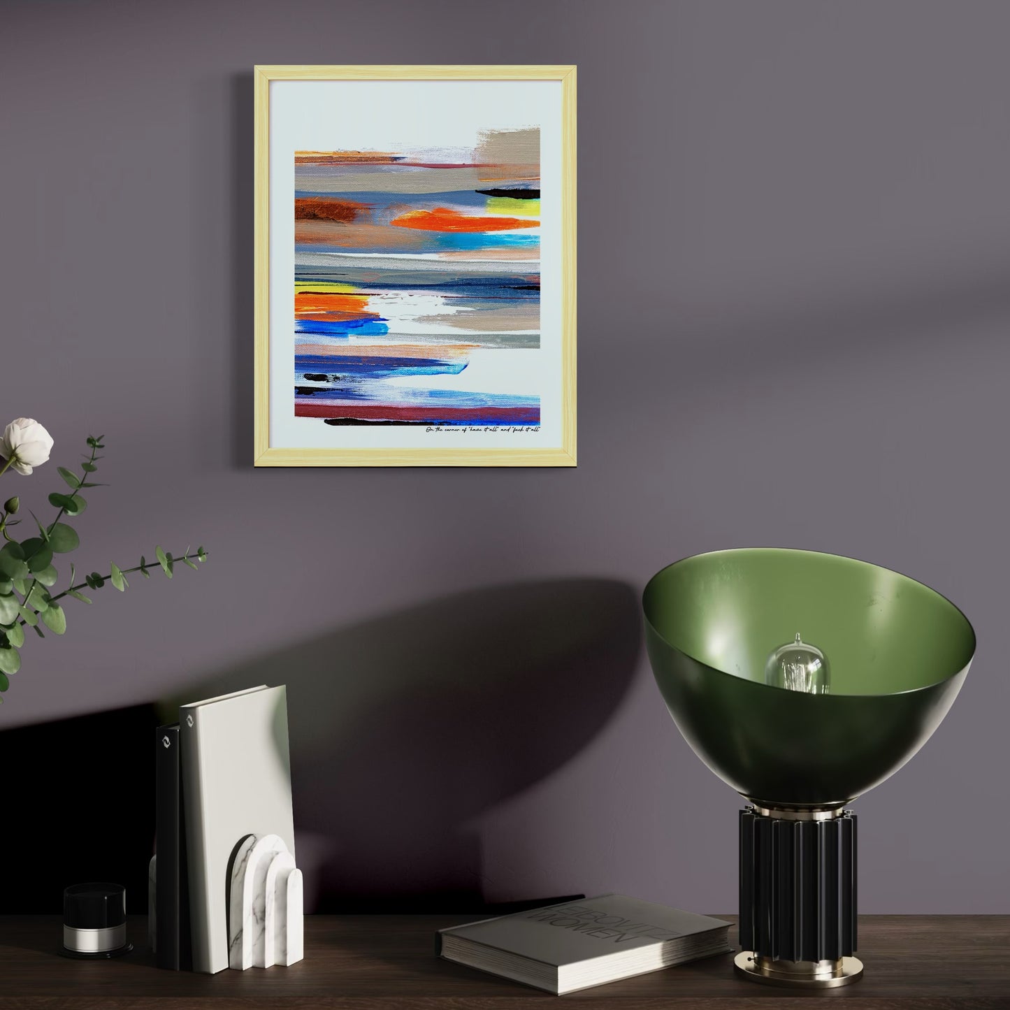 Limited edition fine art print titled 'On the Corner of Have It All and Fuck It All', elegant from afar and honest up close.