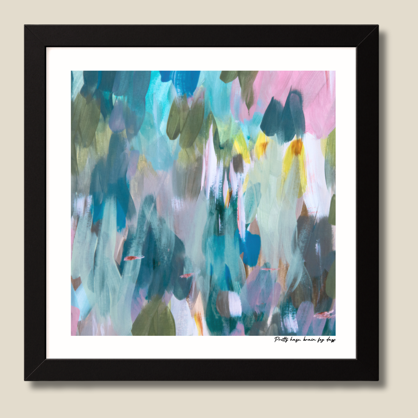 Pretty Haze, Brain Fog Days – limited edition abstract art print for midlife women by Le Paused.