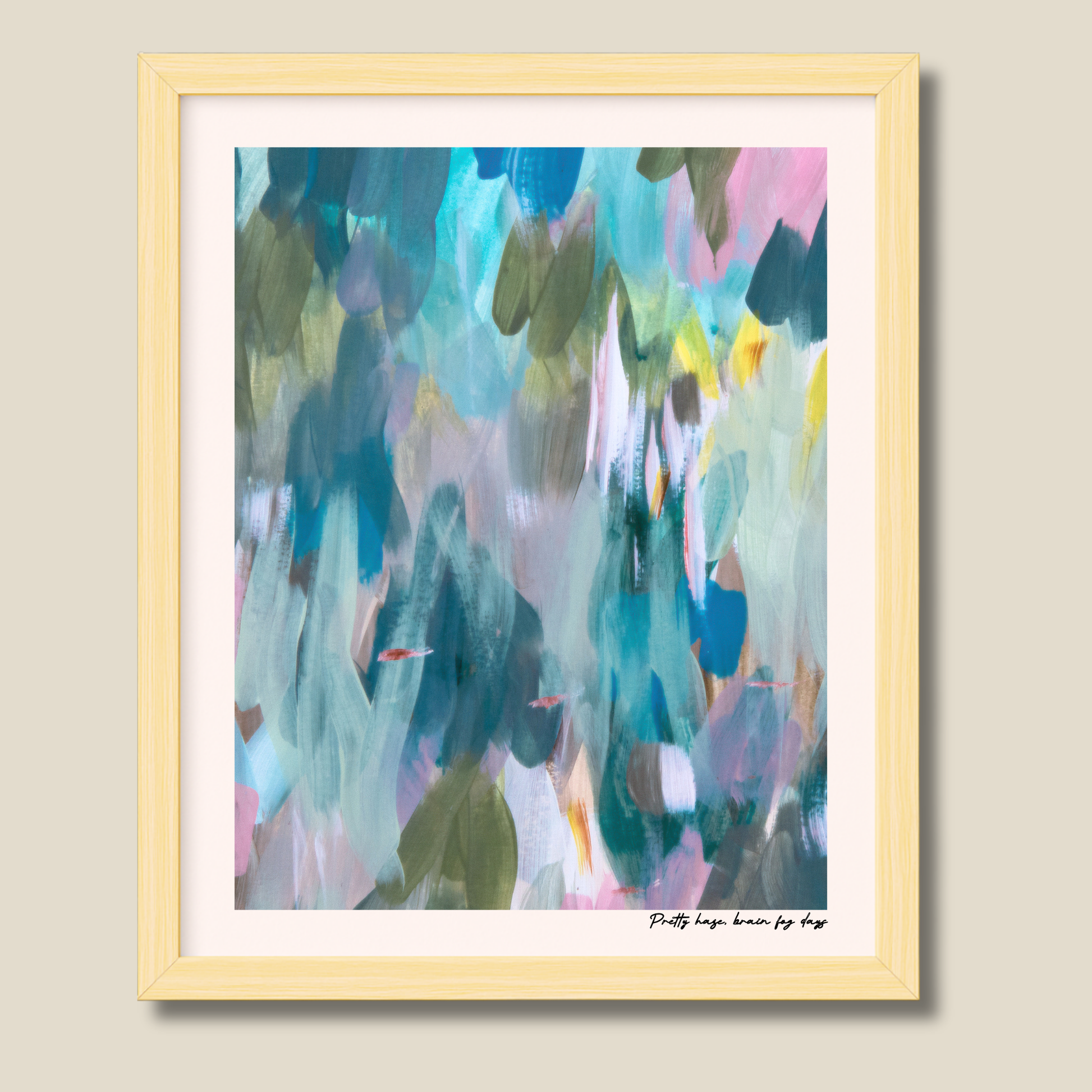 Pretty Haze, Brain Fog Days – limited edition abstract art print for midlife women by Le Paused.