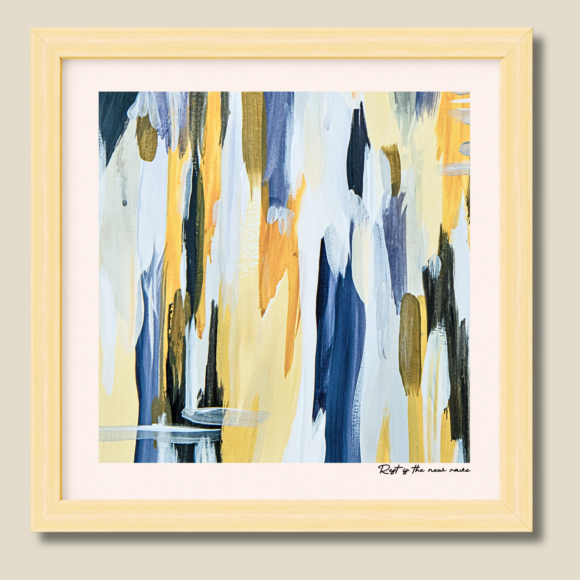 Rest Is the New Rave – limited edition abstract art print for midlife women by Le Paused.