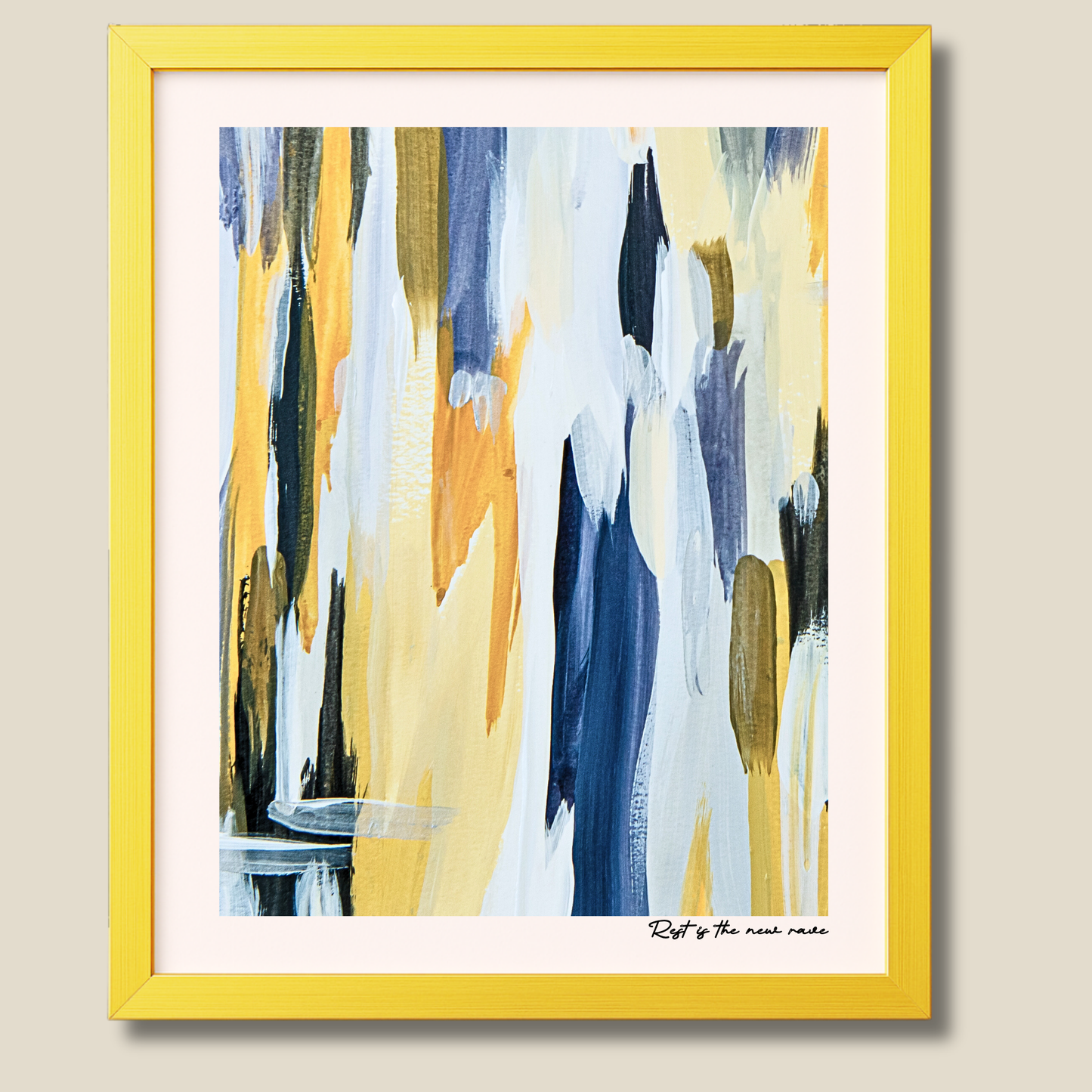 Rest Is the New Rave – limited edition abstract art print for midlife women by Le Paused.