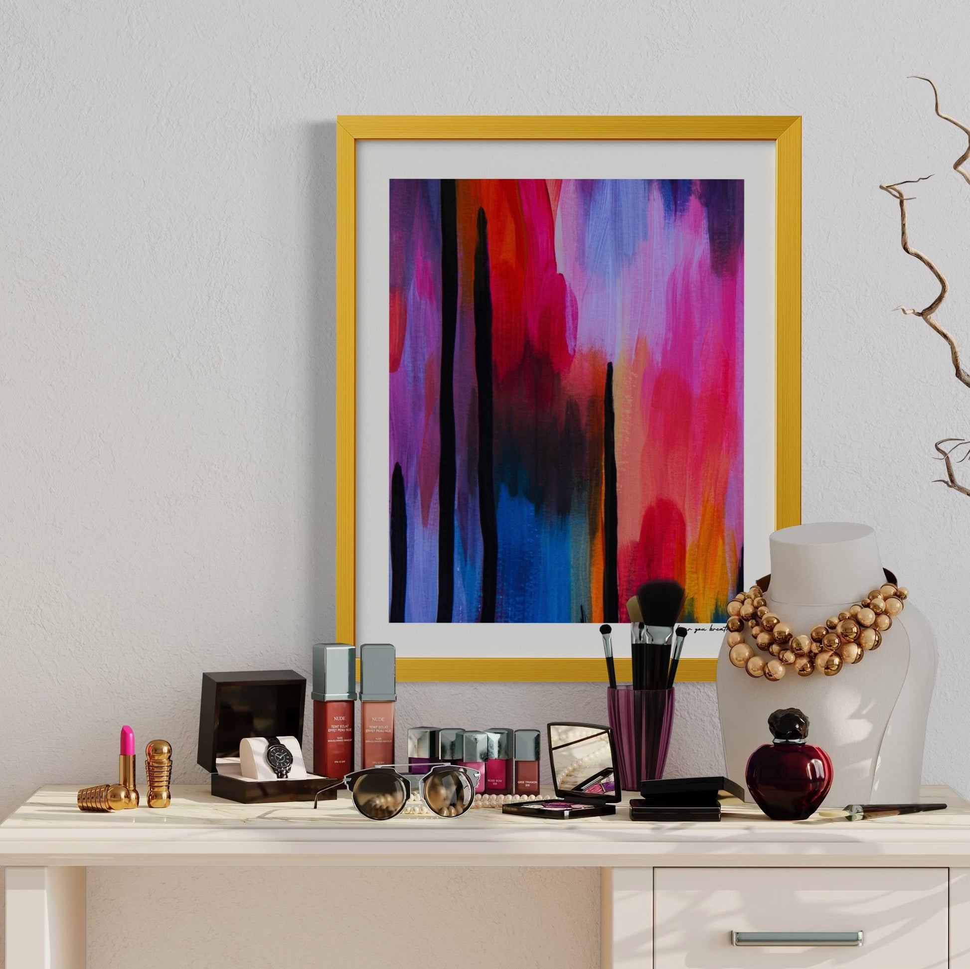 Limited edition fine art print titled 'Shut Up. I Hear You Breathing', elegant from afar and honest up close.