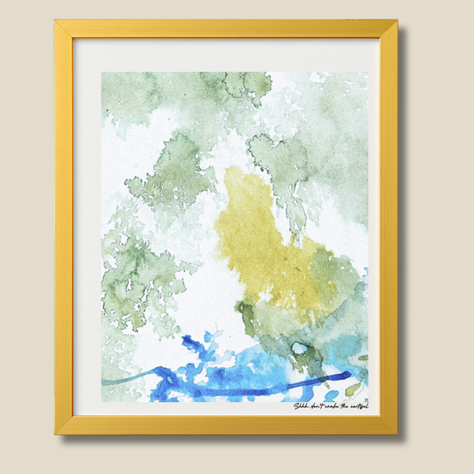 Shhhh Don't Wake The Cortisol – limited edition abstract art print for midlife women by Le Paused.