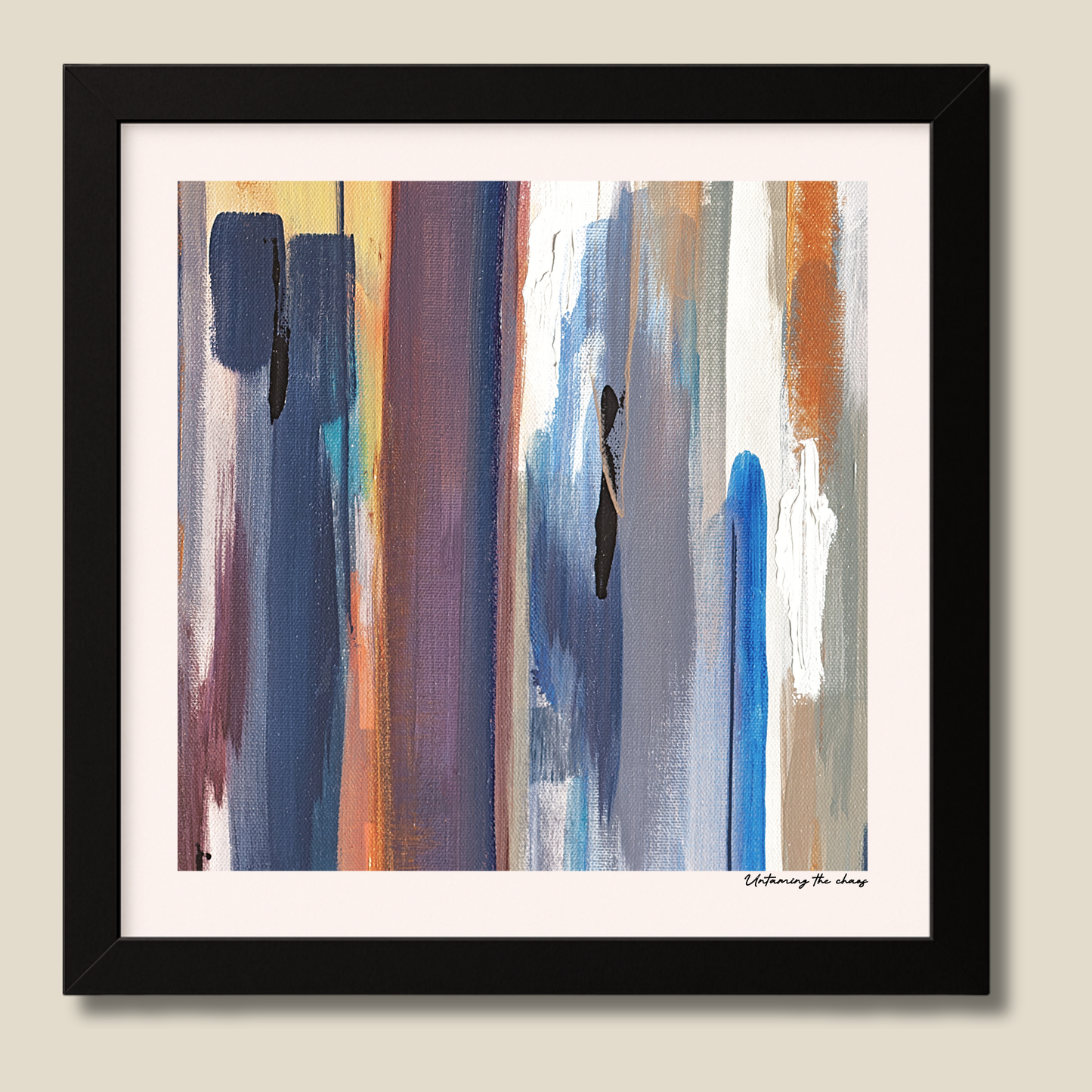 Untaming the Chaos – limited edition abstract art print for midlife women by Le Paused.