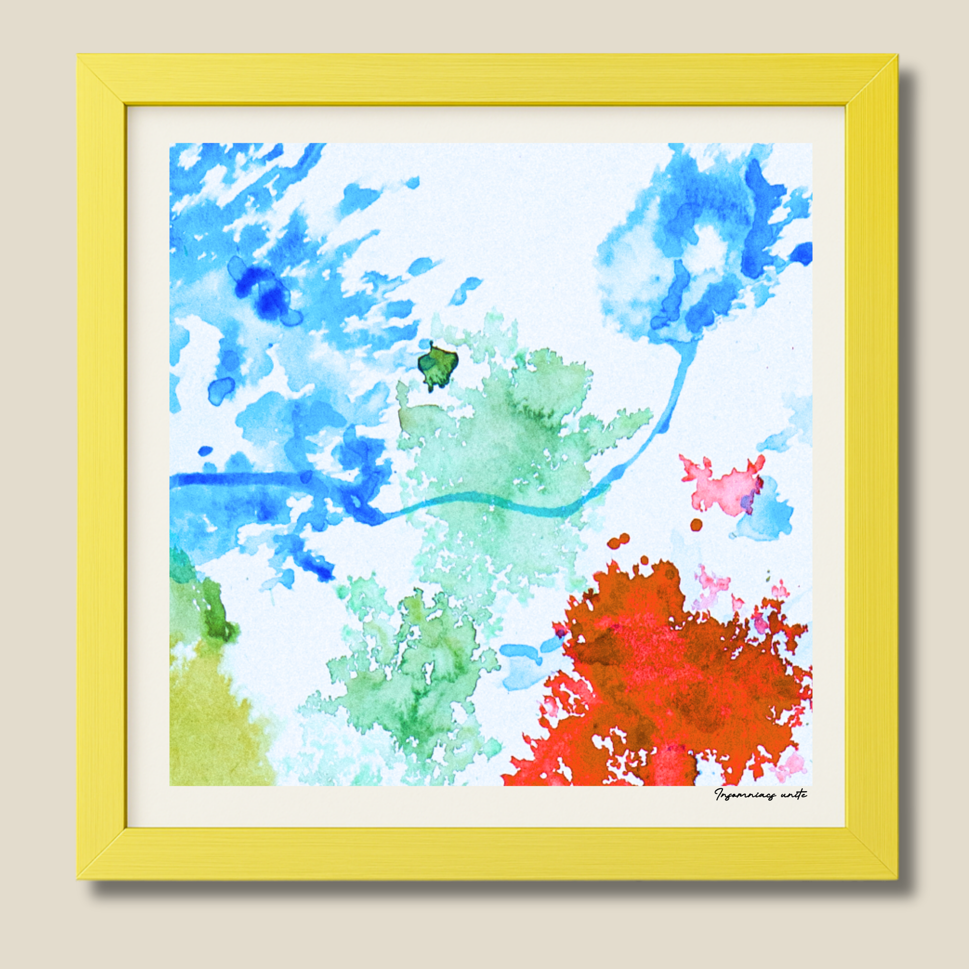 Insomniacs Unite – limited edition abstract art print for midlife women by Le Paused.