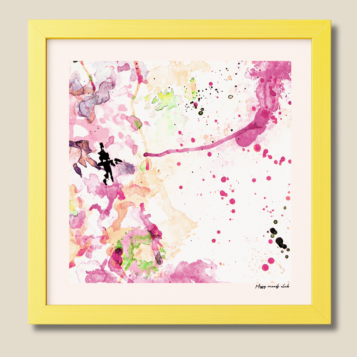 Messy Moods Club – limited edition abstract art print for midlife women by Le Paused.