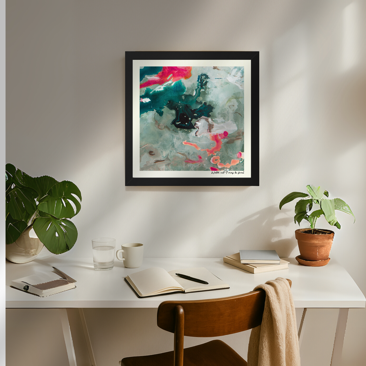 Watch Out, I May Be Feral – limited edition abstract art print for midlife women by Le Paused.