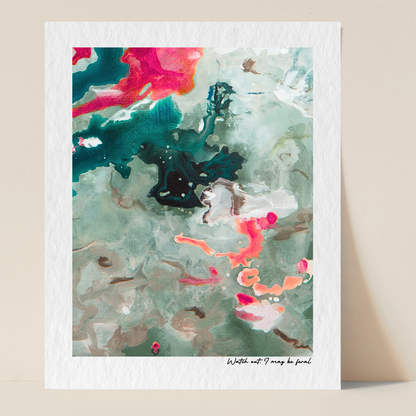 Watch Out, I May Be Feral – limited edition abstract art print for midlife women by Le Paused.